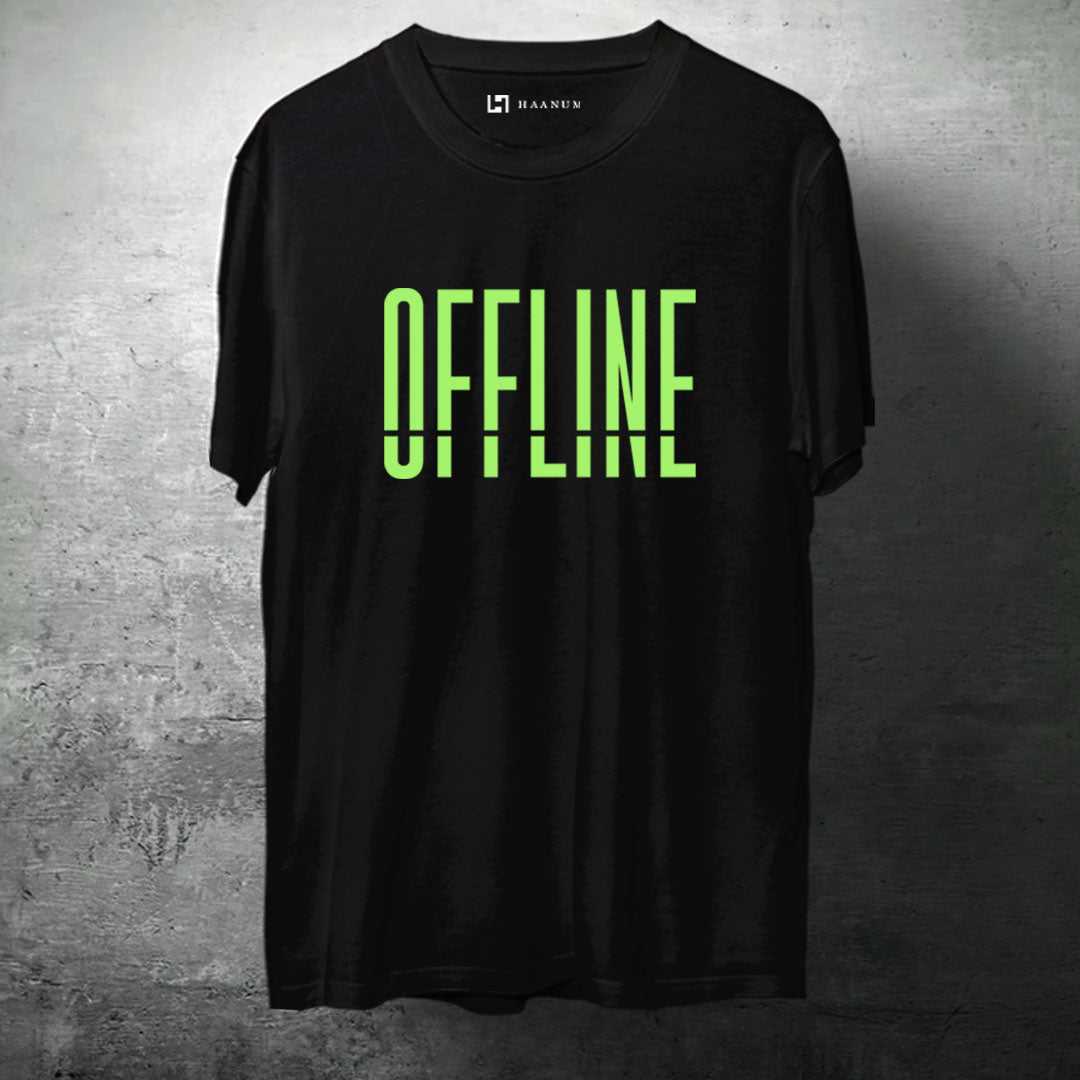 OFFLINE Crew Neck Half Sleeve Unisex T-Shirt - Haanum