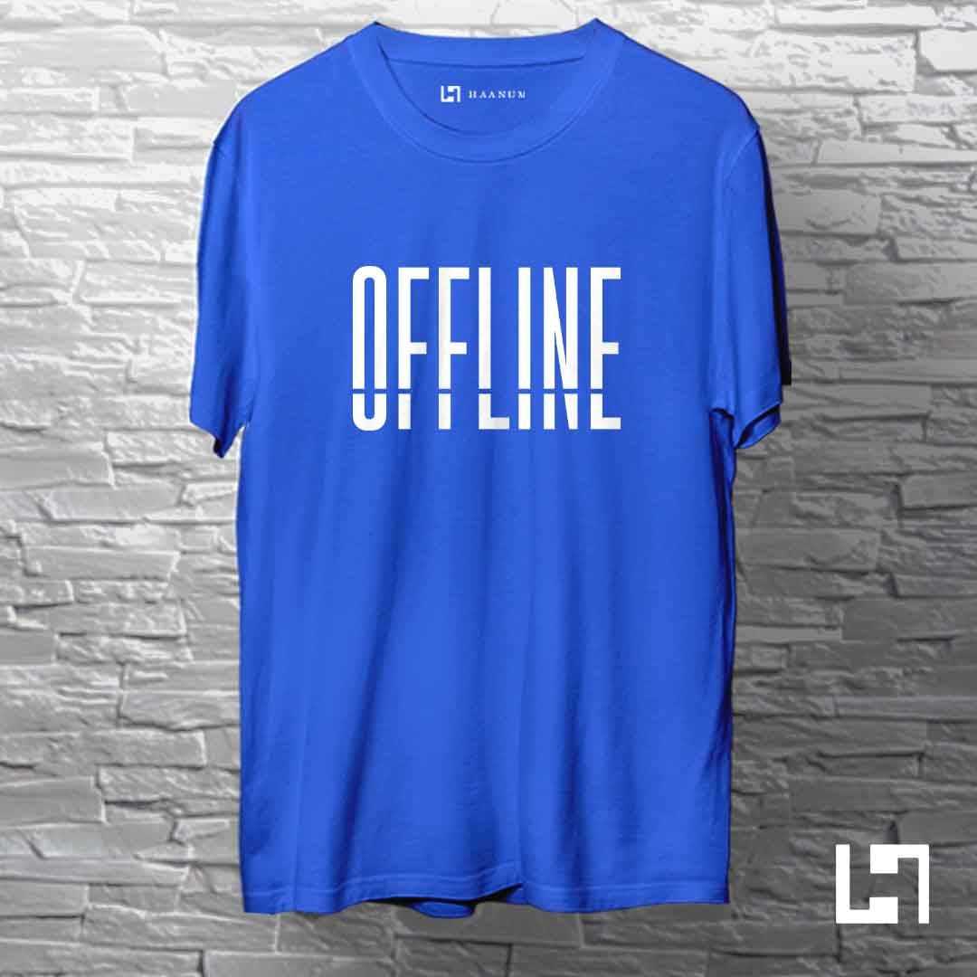 OFFLINE Crew Neck Half Sleeve Unisex T-Shirt - Haanum