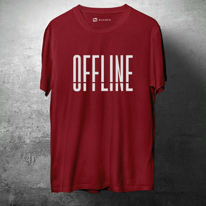 OFFLINE Crew Neck Half Sleeve Unisex T-Shirt - Haanum