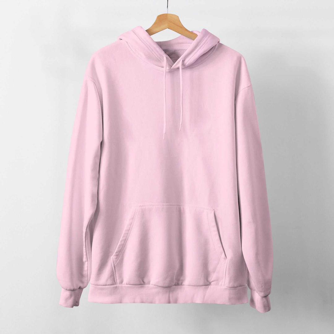 Pink Unisex Hoodie Plain - Haanum