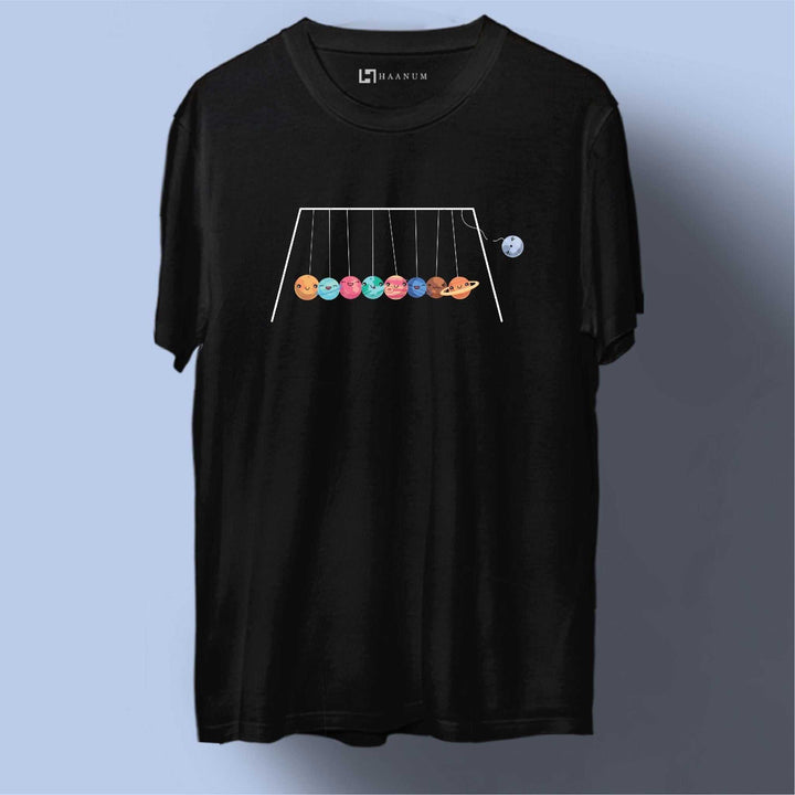 Planetary Pendulum Round Neck Half Sleeve Unisex T-Shirt