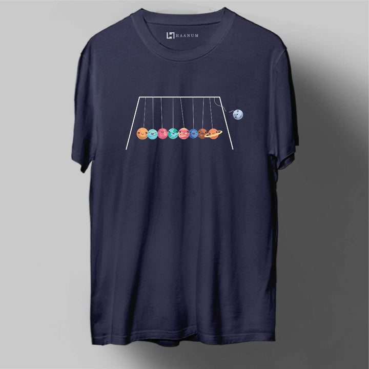 Planetary Pendulum Round Neck Half Sleeve Unisex T-Shirt