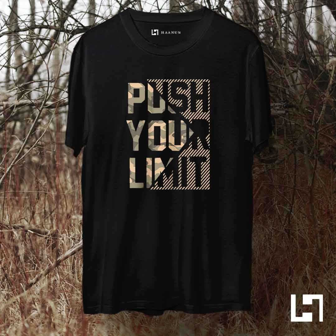 Push Your Limit Half Crew Neck Sleeve Unisex T-Shirt - Haanum