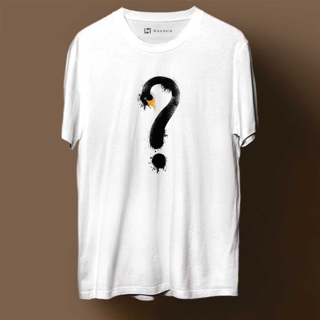 QUESTION Crew Neck Half Sleeve Unisex T-shirt - Haanum