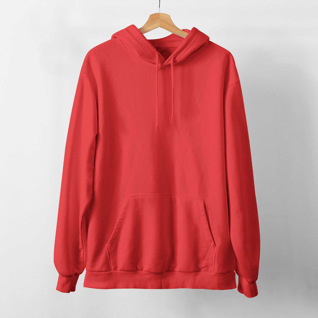 Red Unisex Hoodie Plain - Haanum