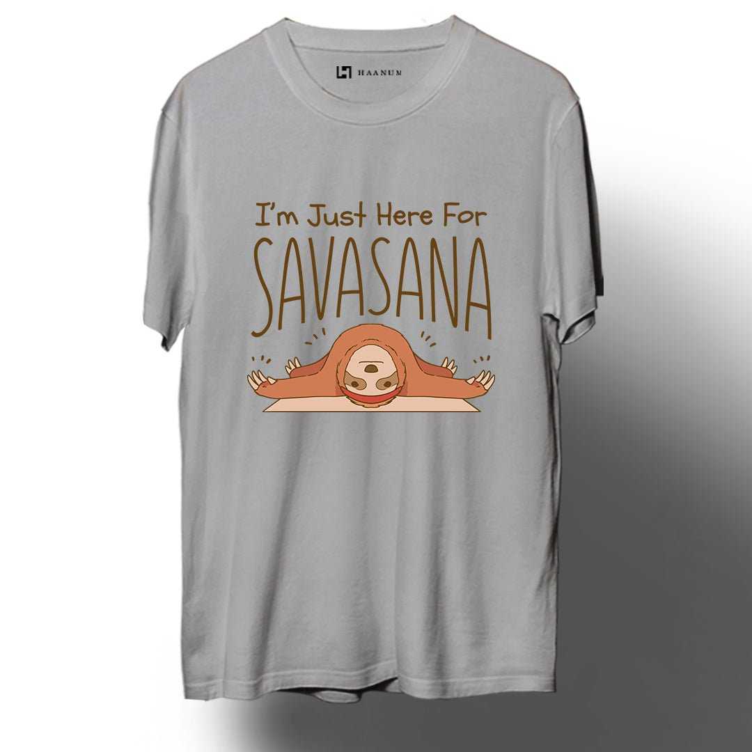 Savasana Round Neck Half Sleeve Unisex T-Shirt - Haanum