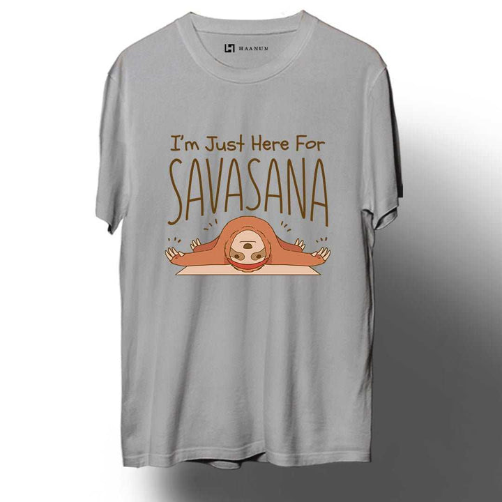 Savasana Round Neck Half Sleeve Unisex T-Shirt - Haanum
