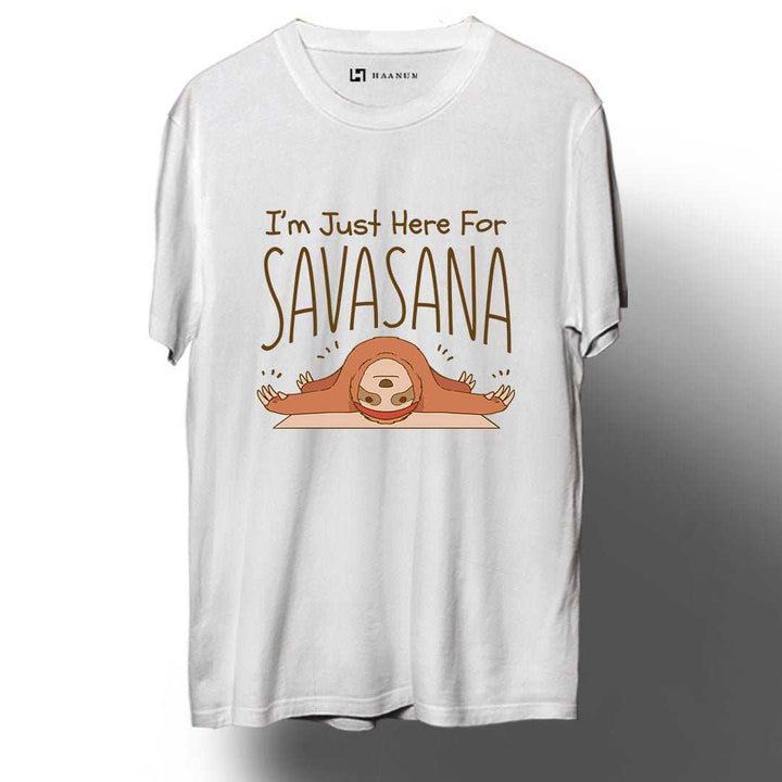 Savasana Round Neck Half Sleeve Unisex T-Shirt - Haanum