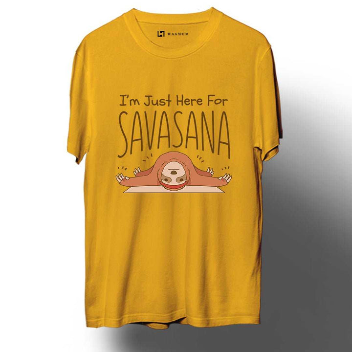 Savasana Round Neck Half Sleeve Unisex T-Shirt - Haanum