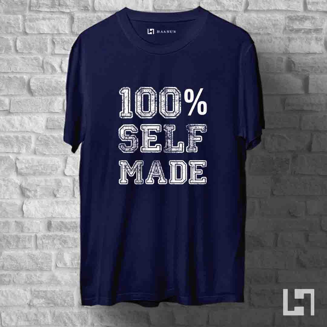 Self Made Person Crew Neck Sleeve Unisex T-Shirt - Haanum
