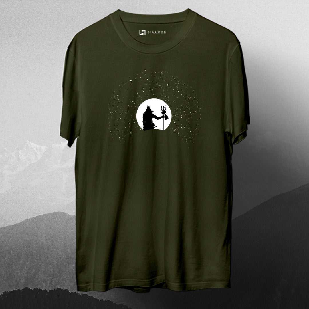 Shiva Aura Crew Neck Half Sleeve Unisex T-Shirt - Haanum