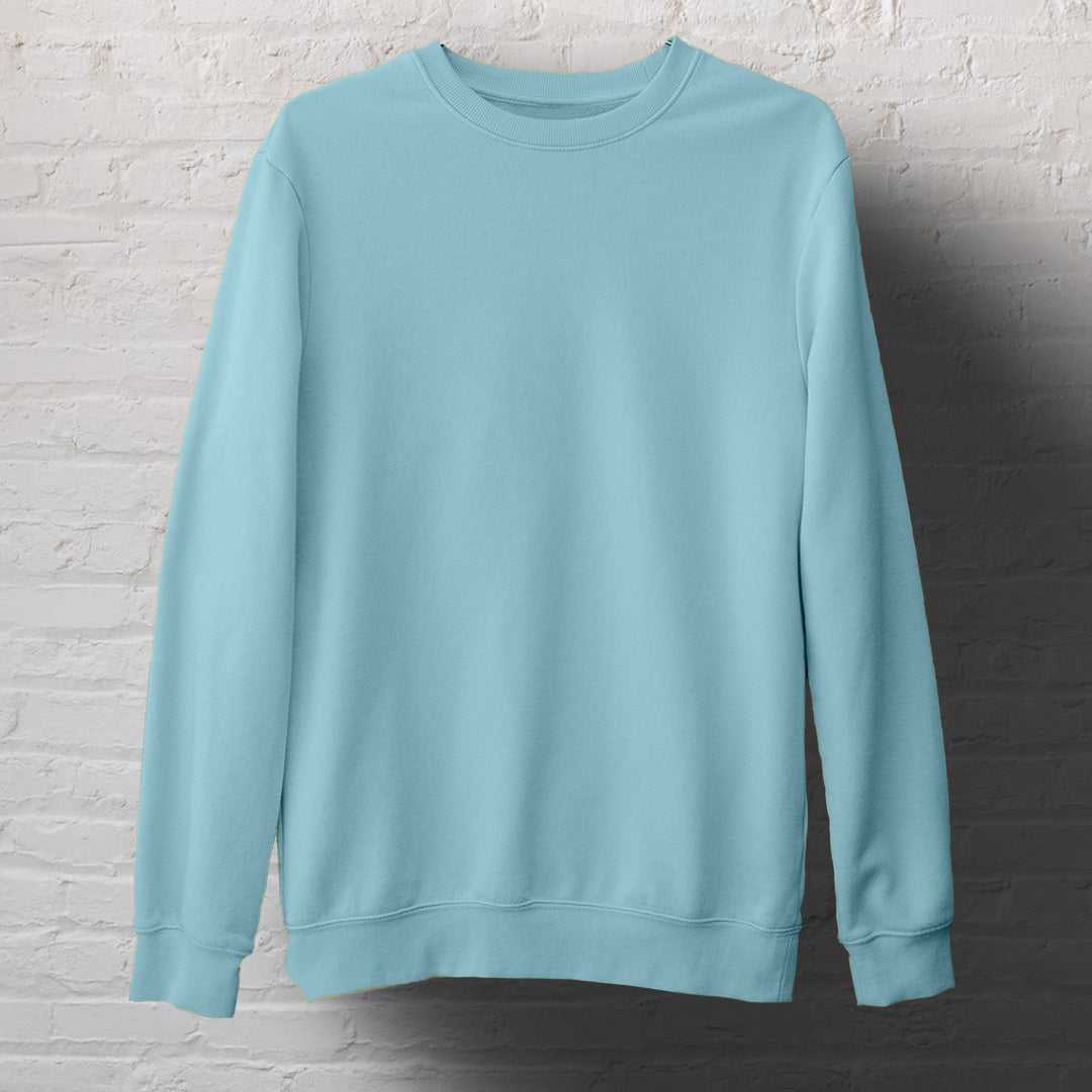 Sky blue Unisex Sweatshirt Plain - Haanum