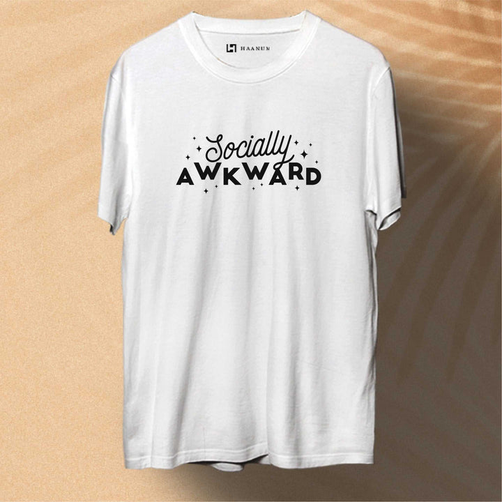Socially Awkward Crew Neck  Half Sleeve Unisex T-Shirt