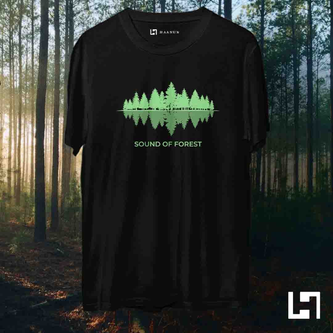 Sound of Forest Crew Neck Half Sleeve Unisex T-Shirt - Haanum