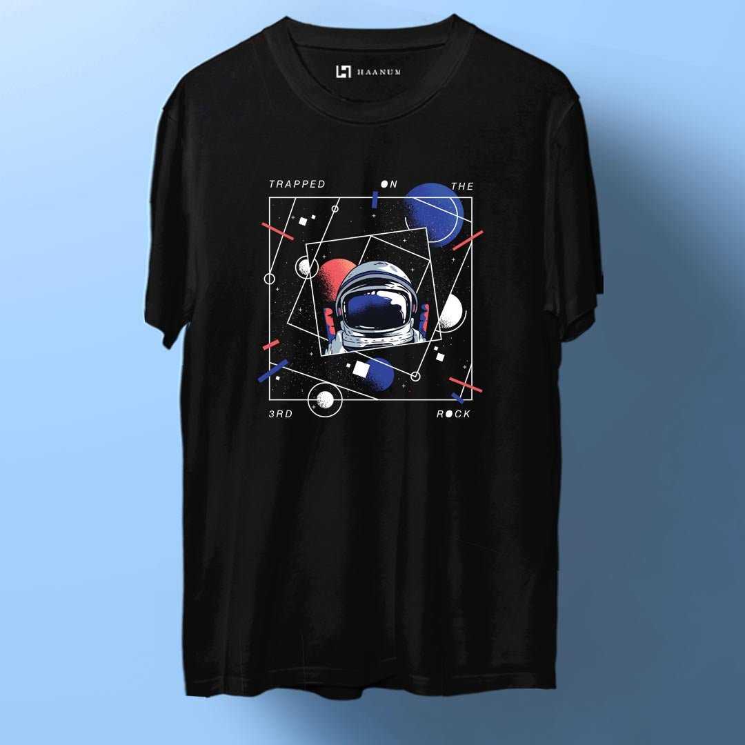 Space Trapped Crew Neck Half Sleeve Unisex T-Shirt - Haanum