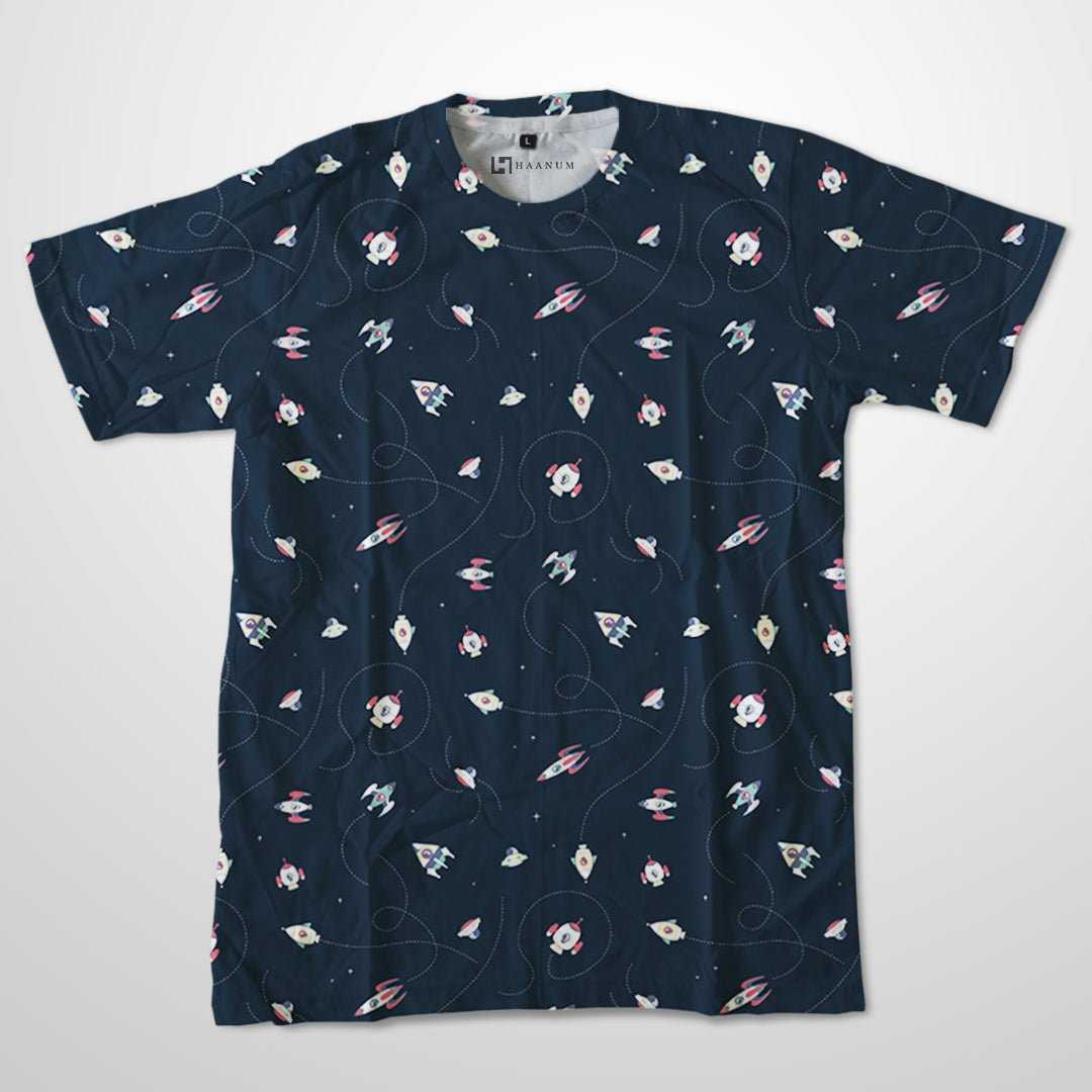 SpaceShips Full Print Half Sleeve Unisex  T-Shirt