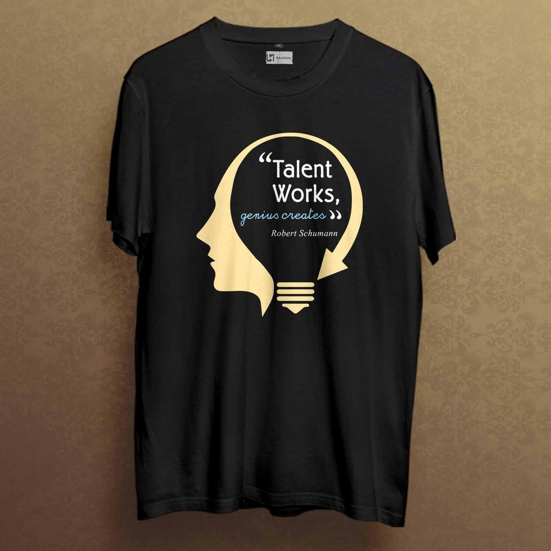 Talent Works Crew Neck Sleeve Unisex T-Shirt - Haanum