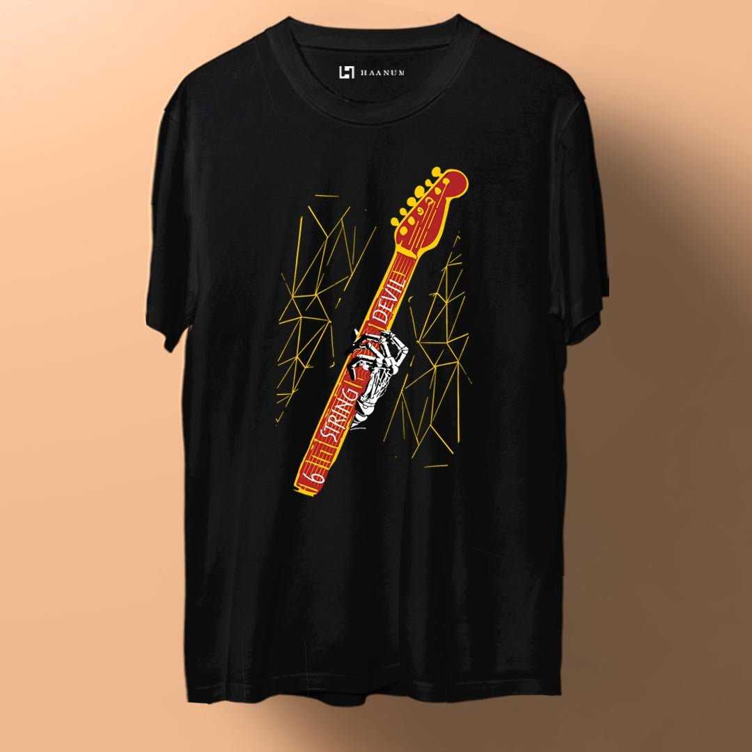 The Guitarist Crew Neck Sleeve Unisex T-Shirt - Haanum