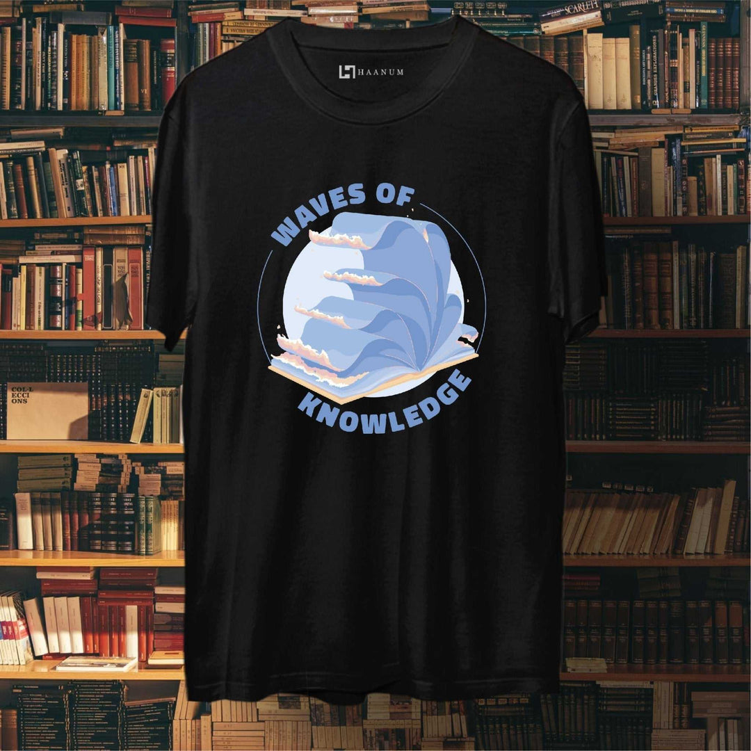 Waves Of Knowledge Round Neck Half Sleeve Unisex T-Shirt