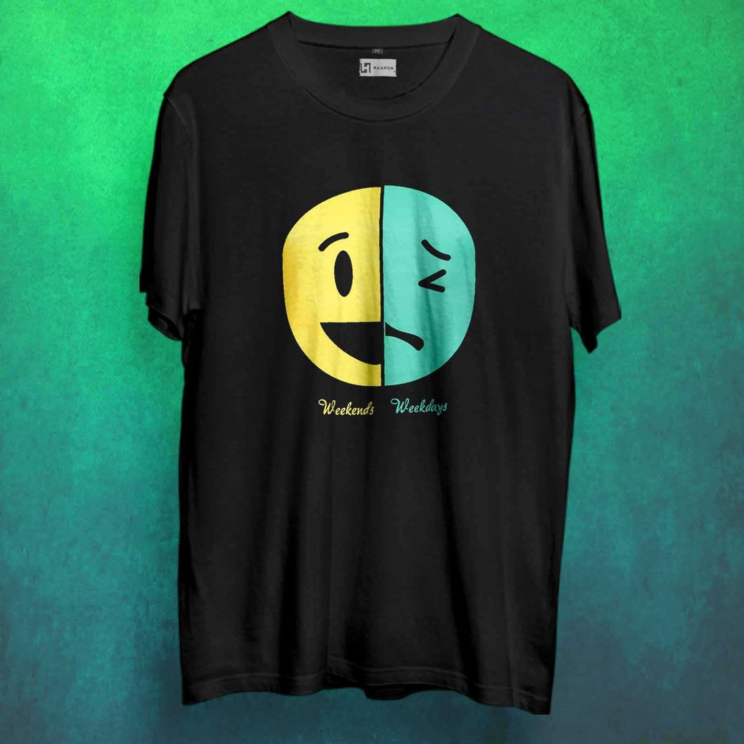 Weekends VS Weekdays Crew Neck Sleeve Unisex T-Shirt - Haanum