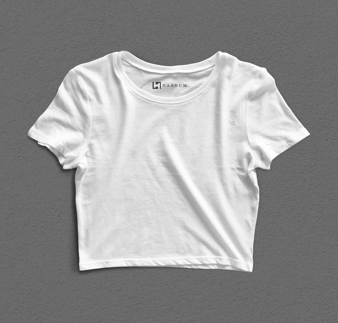 White Crop Top For Women - Haanum