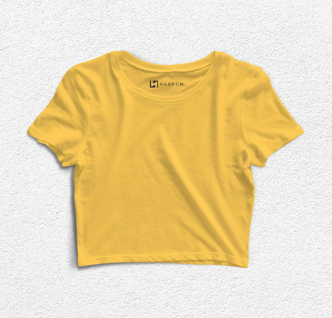 Yellow Crop Top For Women - Haanum