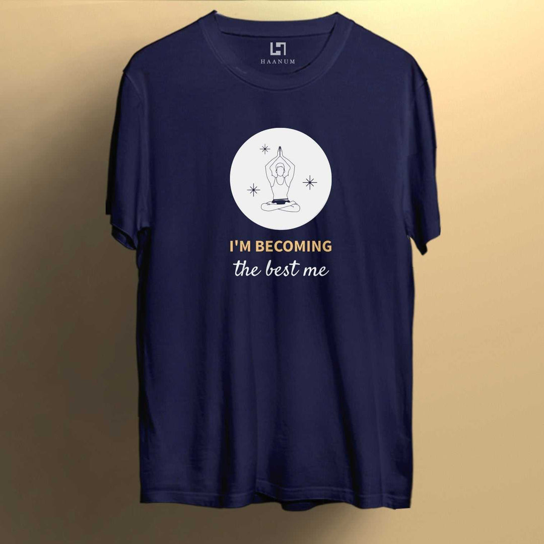 Yoga Crew Neck Half Sleeve Unisex T-Shirt - Haanum