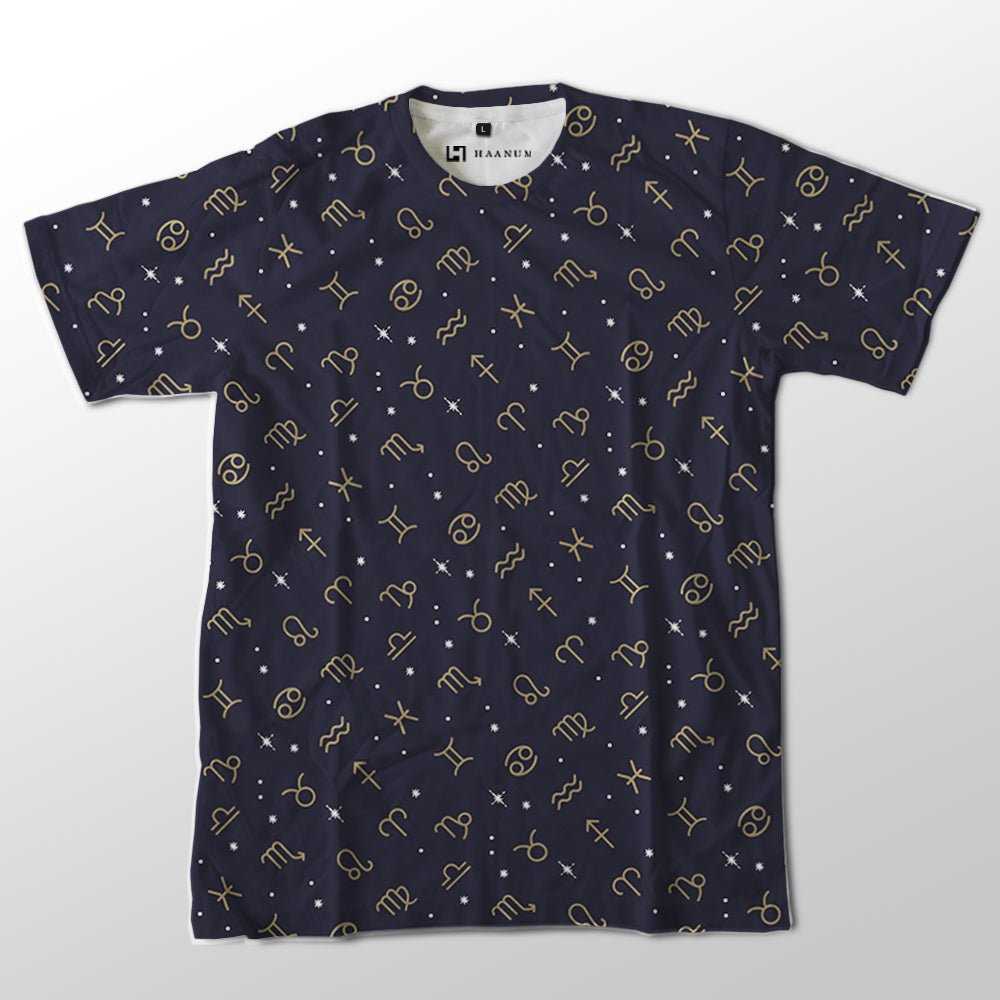 Zodiac Full Print Half Sleeve Unisex T-Shirt - Haanum