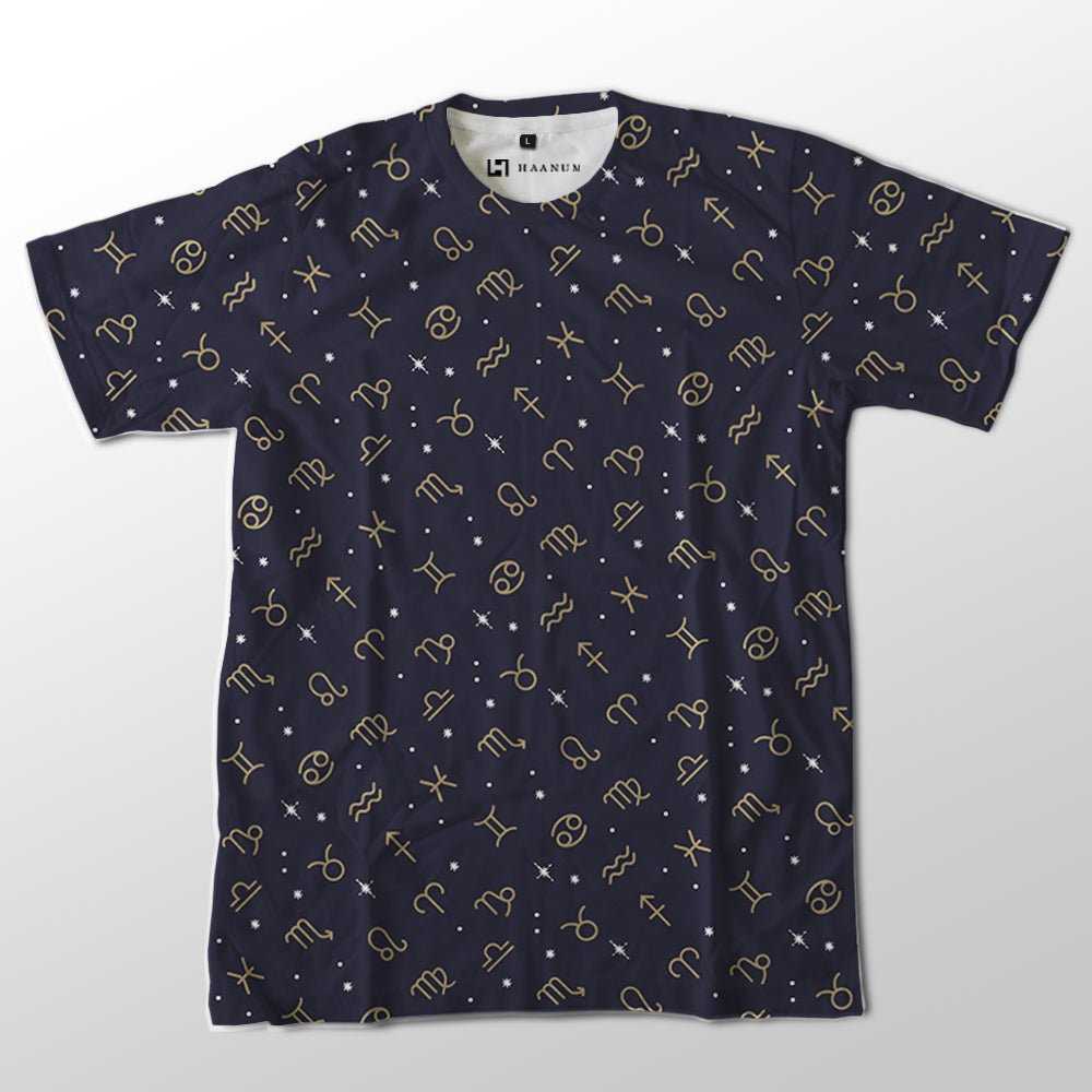 Zodiac TShirt: Full Print Half Sleeve Unisex Tee