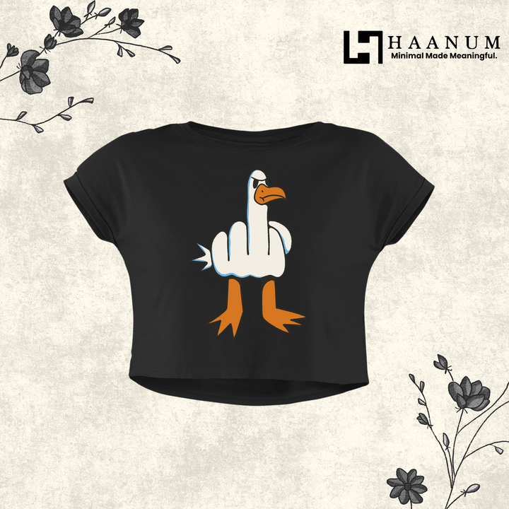 Angry Duck Crop Top For Women