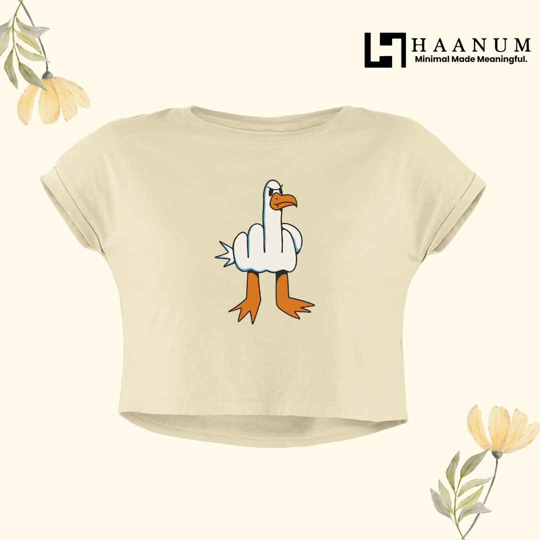 Angry Duck Crop Top For Women