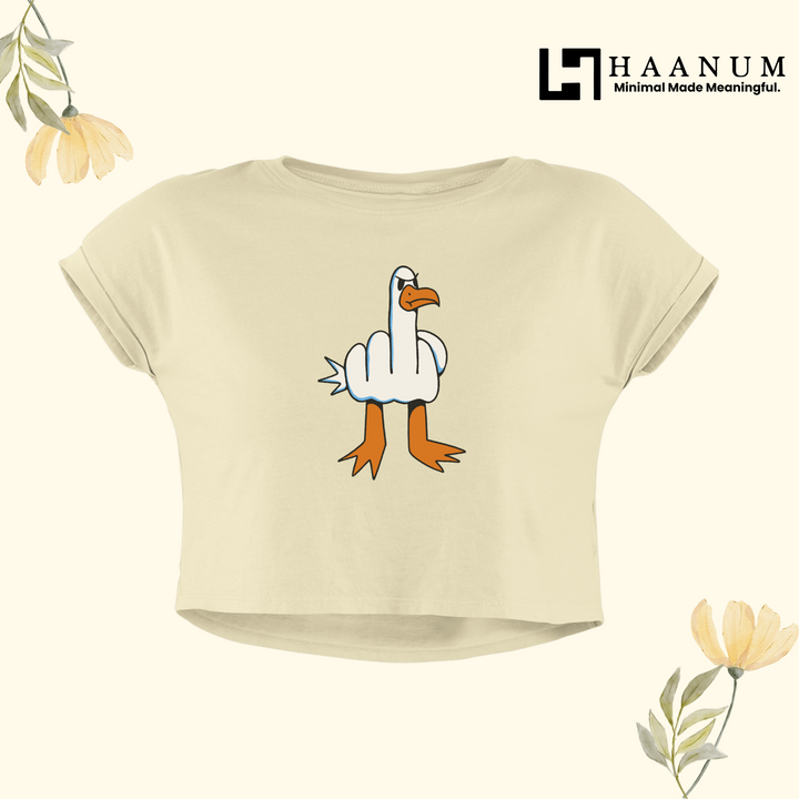 Angry Duck Crop Top For Women