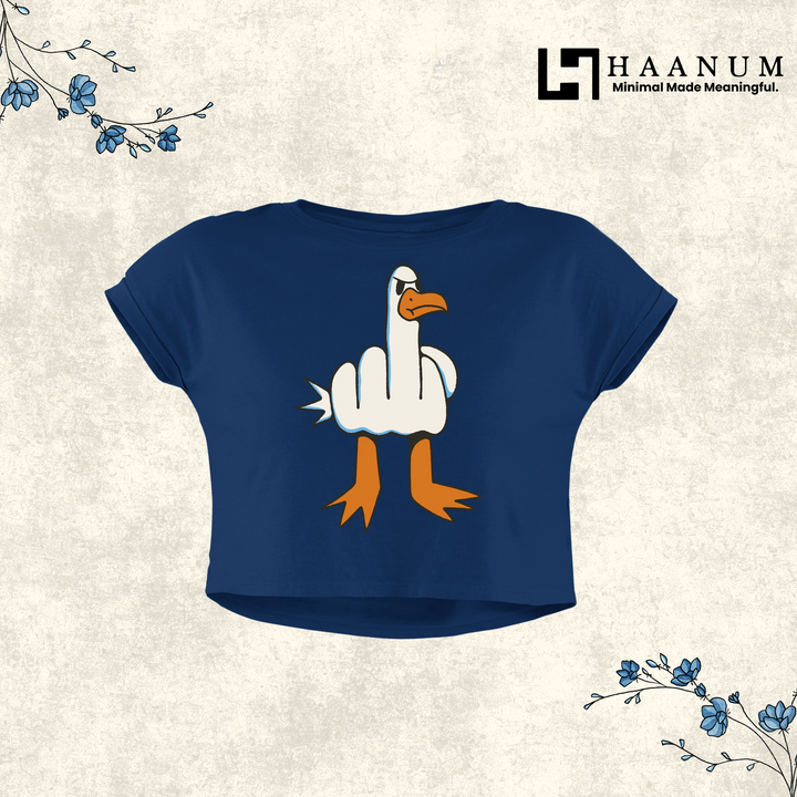 Angry Duck Crop Top For Women