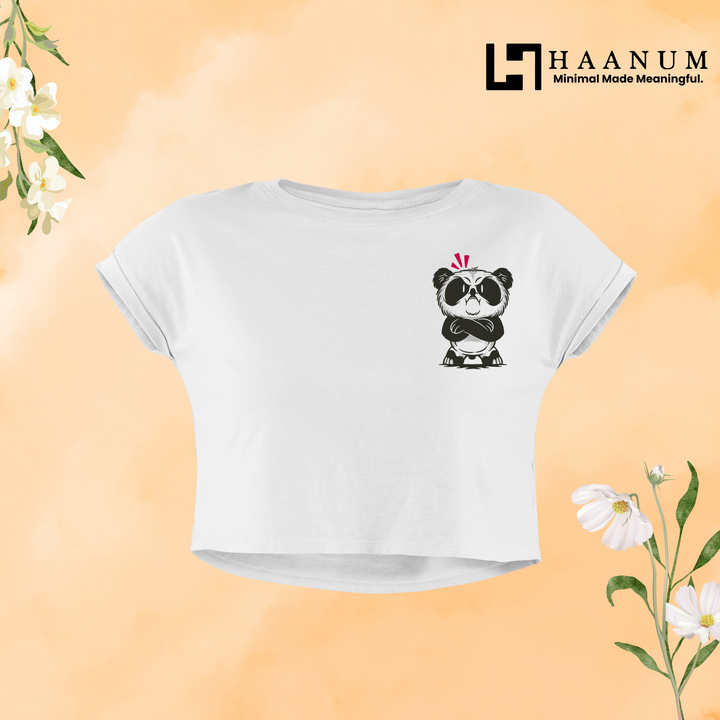 Angry Panda Crop Top For Women