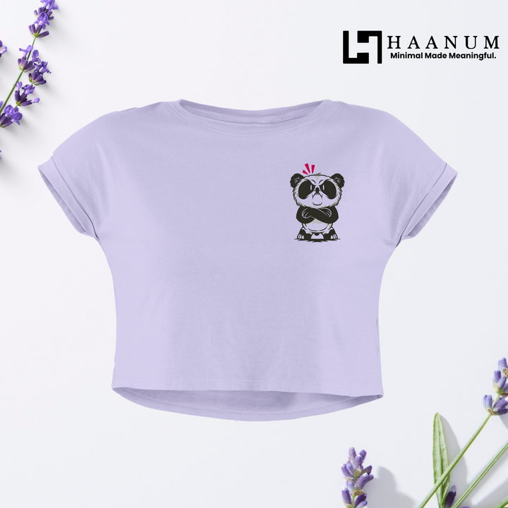 Angry Panda Crop Top For Women