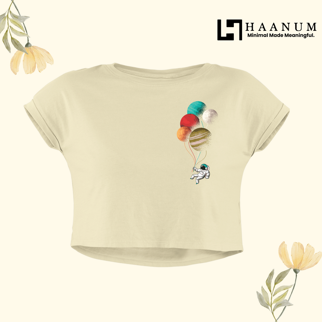 Astronaut Balloon Crop Top For Women