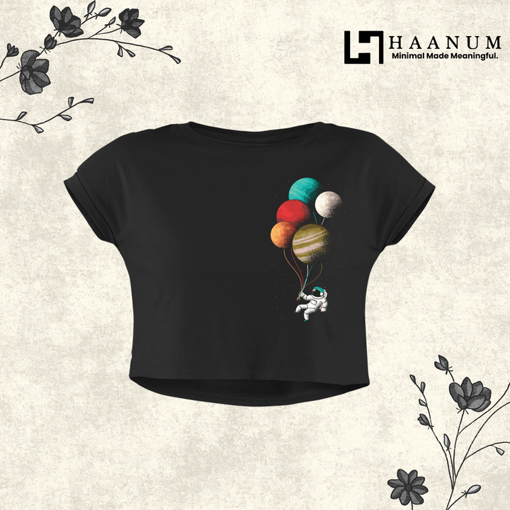 Astronaut Balloon Crop Top For Women