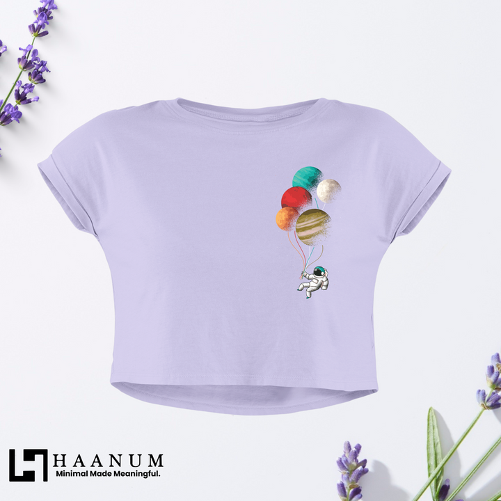 Astronaut Balloon Crop Top For Women