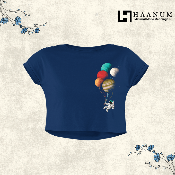 Astronaut Balloon Crop Top For Women