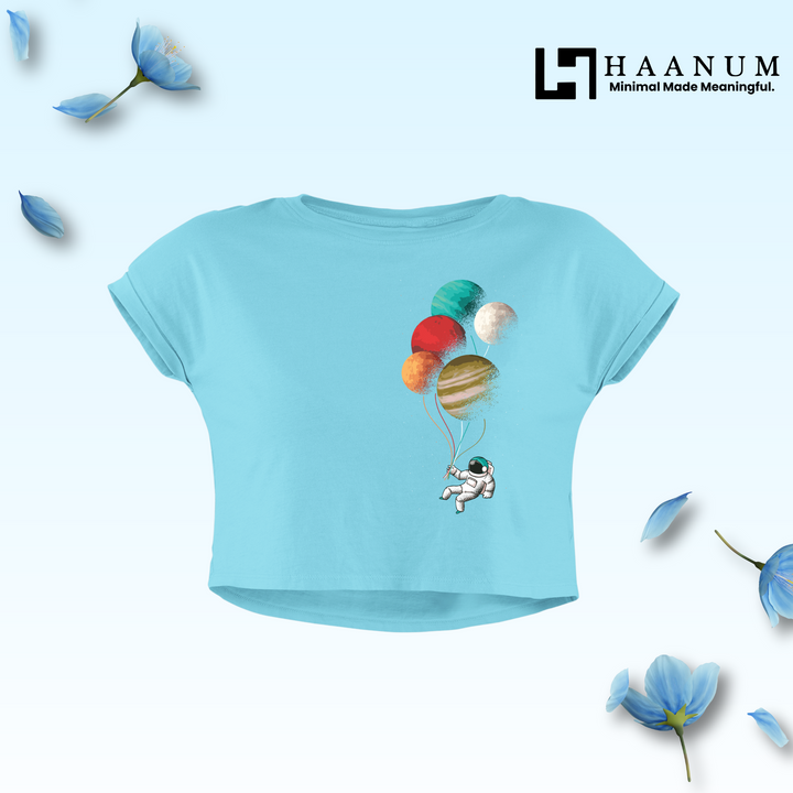 Astronaut Balloon Crop Top For Women