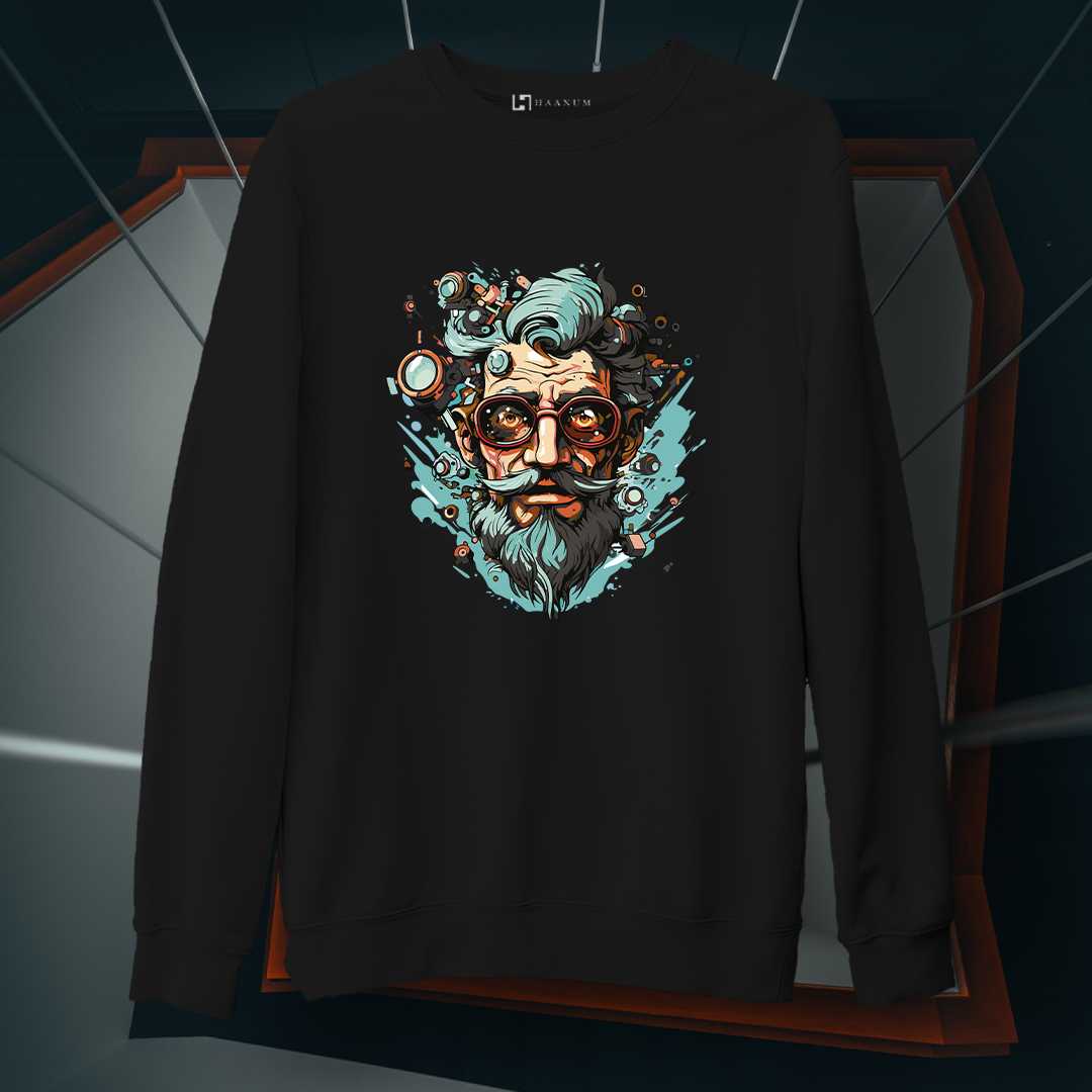Man Glasses Unisex Sweatshirt - Haanum