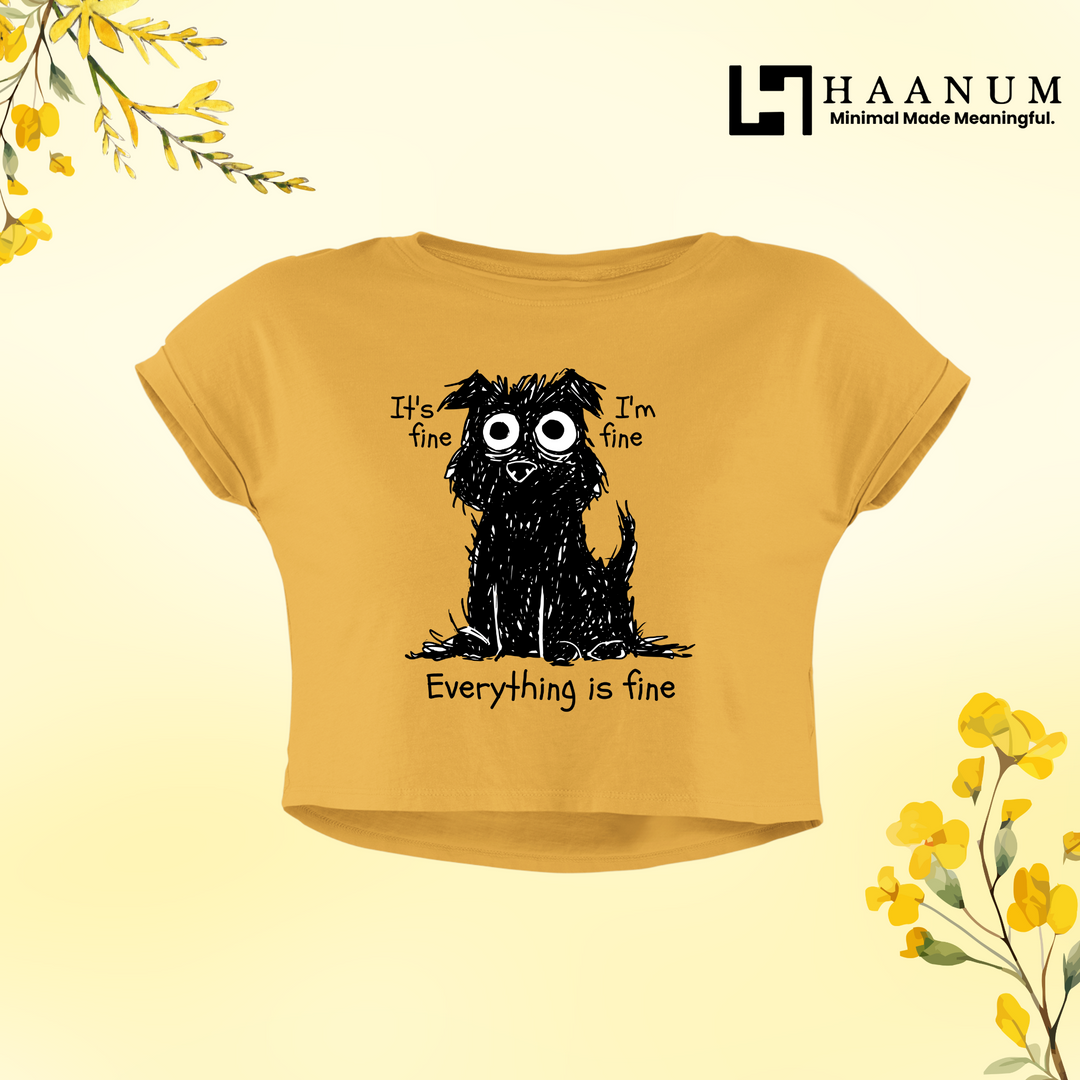 Fine Dog Crop Top For Women