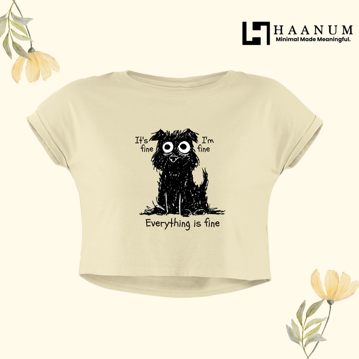 Fine Dog Crop Top For Women