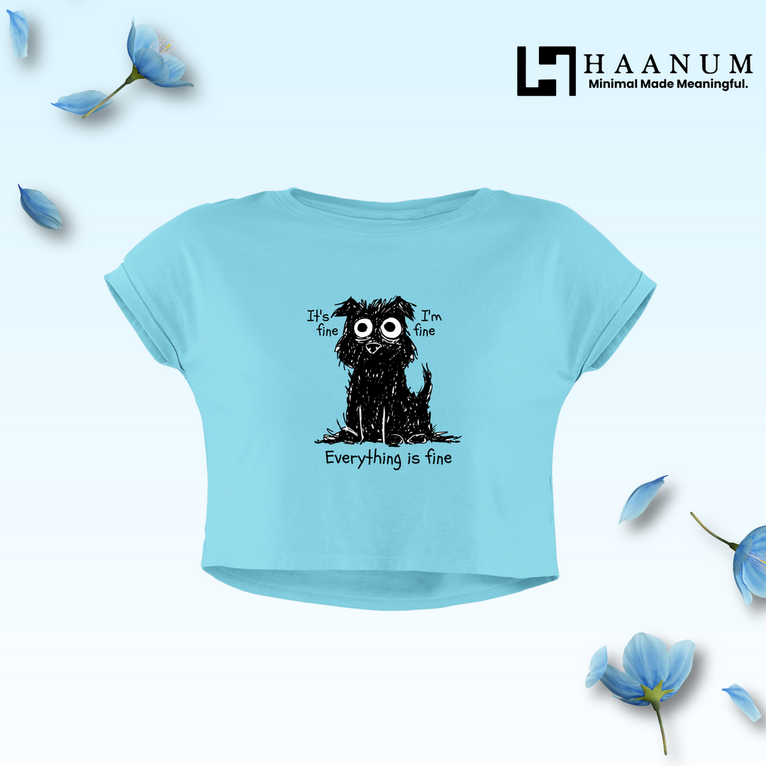 Fine Dog Crop Top For Women