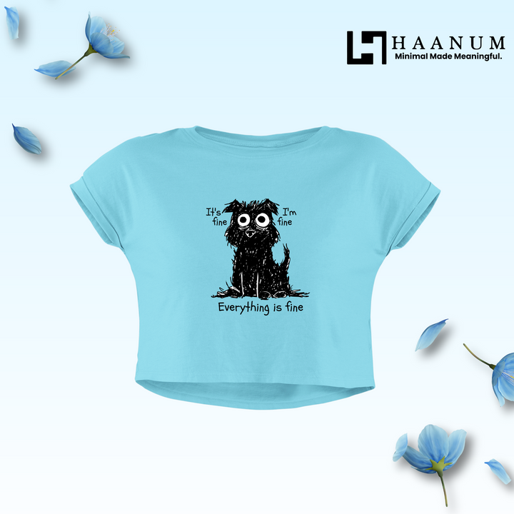 Fine Dog Crop Top For Women