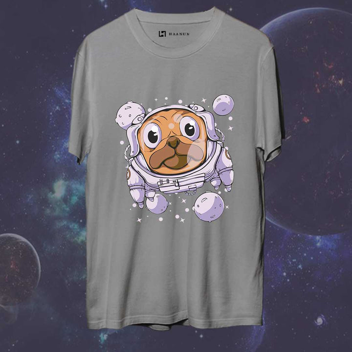 Astro Pug Round Neck Half Sleeve Unisex T-Shirt
