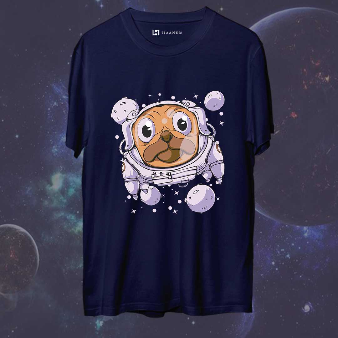 Astro Pug Round Neck Half Sleeve Unisex T-Shirt