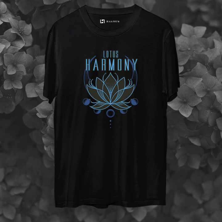Harmony Blooms Round Neck Half Sleeve Unisex T-Shirt