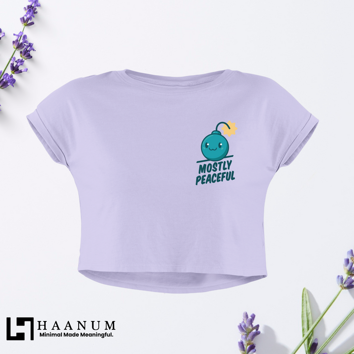 Mostly Peaceful Crop Top For Women