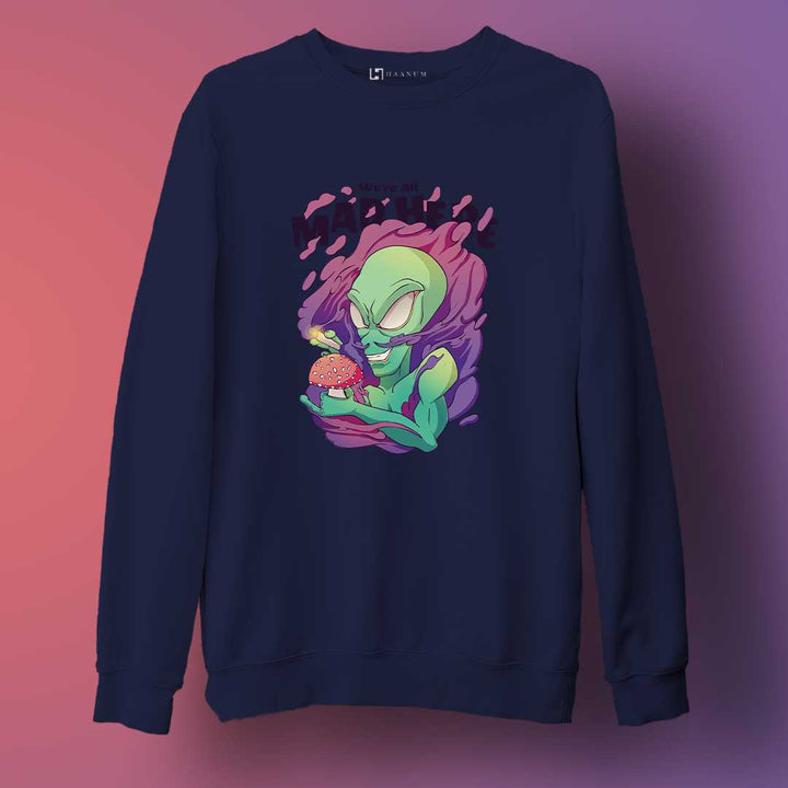 Alien With Mushroom Unisex Sweatshirt